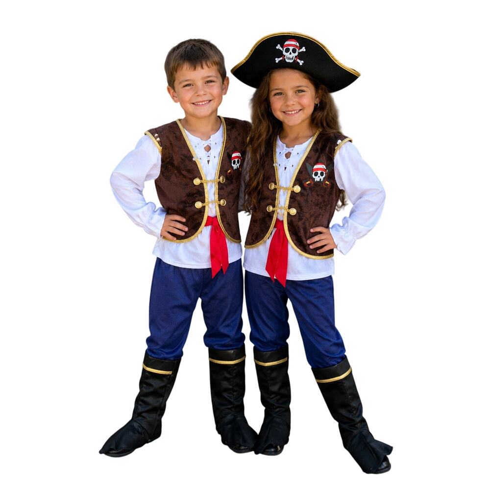 Pirate Costume Kids 2 Piece Dress Up Halloween Cosplay Set